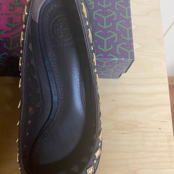 Tory Burch Navy Ballerina with studs. Size US:7 - Picture 2 of 7